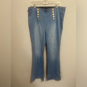 Like new. 1822 Denim Flare leg pull on jeans size 14